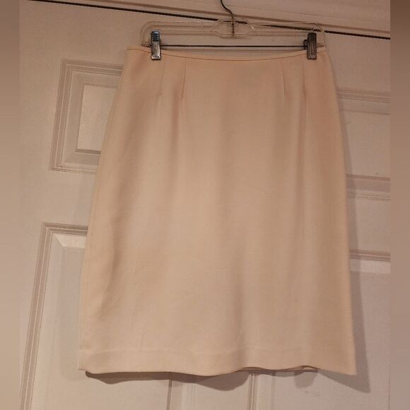 Le Suit off white lined dress skirt 8P - Picture 1 of 5
